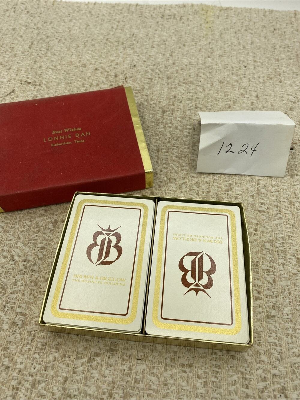 Vintage Brown & Bigelow : The Business Builders Double - Deck Playing Cards